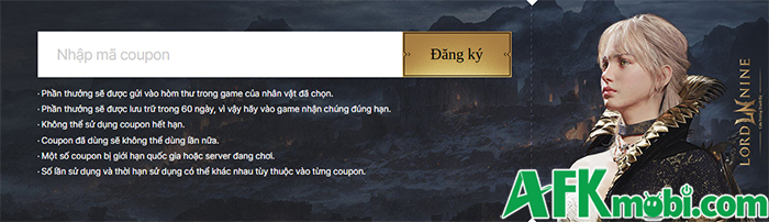 Tổng hợp gift code game LORDNINE - Cửu Vương Tranh Bá mới nhất trong tháng 0