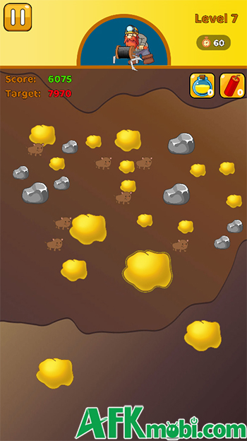 Gold Miner Classic game casual cổ điển cho người chơi làm một thợ mỏ đào vàng 0