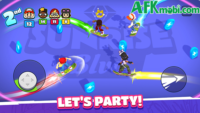 Hoverboard Party cho các người chơi so tài qua các vòng đấu minigame khác nhau 1