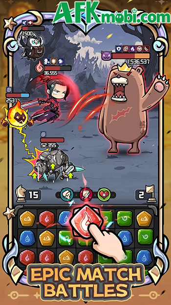 Match Go! Heroes game chiến thuật kết hợp yếu tố giải đố match-3 vào việc chiến đấu 0