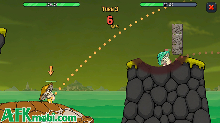 Mush Boom game bắn súng canh tọa độ lấy chủ đề cuộc chiến bảo vệ rùa giữa những cây nấm 3