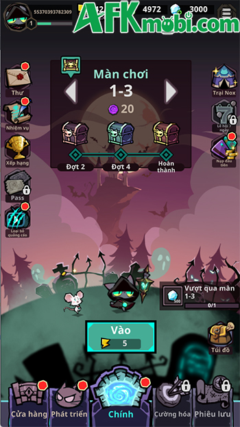 Phòng thủ trước những đợt vong linh trong game Nekomancer: Tower Defense 0