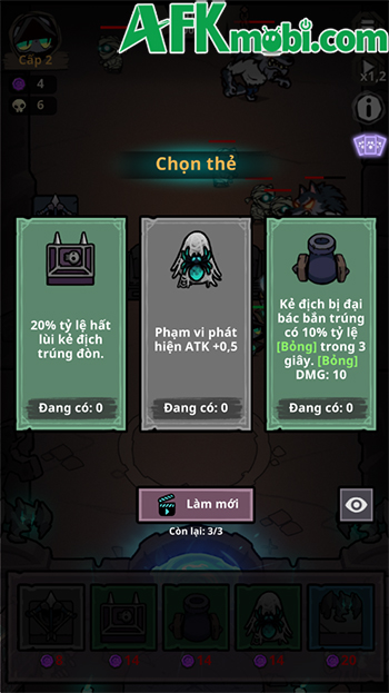 Phòng thủ trước những đợt vong linh trong game Nekomancer: Tower Defense 4