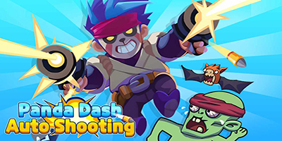 Điều khiển gấu trúc càn quét các khu vực trong game Panda Dash Auto Shooting