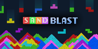 Sand Blast game giải đố kết hợp lối chơi xếp khối của Tetris với hiệu ứng vật lý của cát