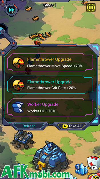 Bảo vệ căn cứ trước các đợt sinh vật ngoài hành tinh trong Star Clash Tower Defense War 3