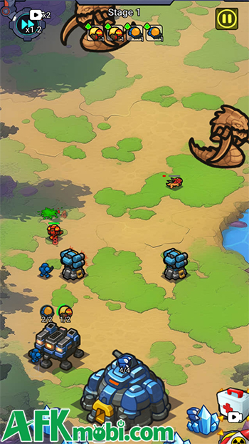 Bảo vệ căn cứ trước các đợt sinh vật ngoài hành tinh trong Star Clash Tower Defense War 4