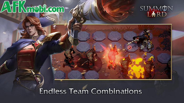 Sử dụng những nhân vật thần thoại từ Đông sang Tây để phòng thủ trong game Summon Lord 1