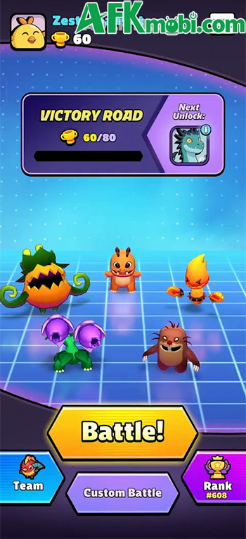 Swipe Champs game chiến thuật đấu thú sử dụng thao tác vuốt trong những trận đấu 0