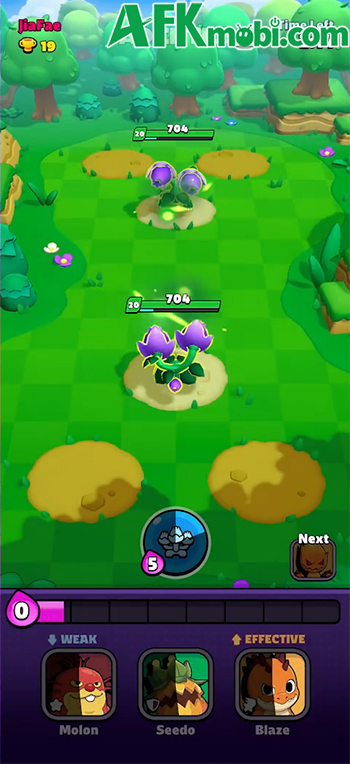 Swipe Champs game chiến thuật đấu thú sử dụng thao tác vuốt trong những trận đấu 2