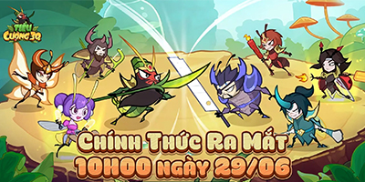 Tiểu Cường 3Q game đấu tướng kết hợp chủ đề Tam Quốc với côn trùng ra mắt tại Việt Nam