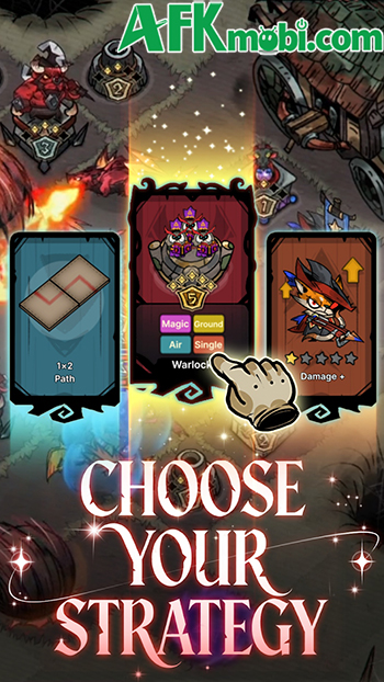 Chống lại các đợt tấn công của những sinh vật bị tha hóa trong game Witcher's Defense 1
