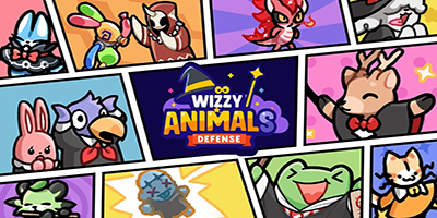 Cùng các phù thủy động vật phòng thủ trước bọn zombie trong game Wizzy Animals: Defense