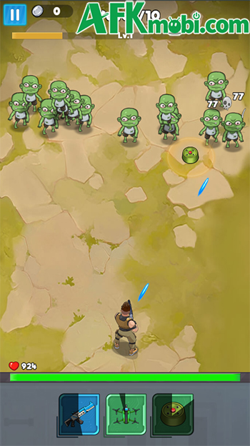 Sắp xếp balo, hợp nhất trang bị cho nhân vật sử dụng phòng thủ với Zombies 4 Weapon Merge 2