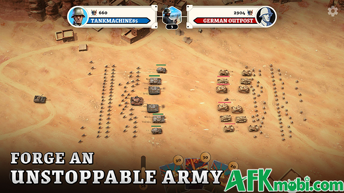 Age of Steel game chiến thuật đấu binh kết hợp yếu tố thẻ bài với bối cảnh thế giới chiến tranh 2