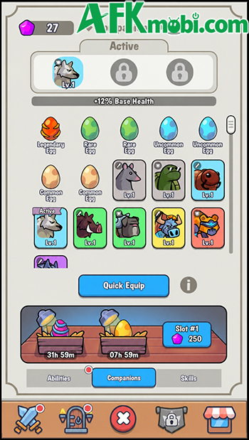 Nhấn rèn trang bị để phát triển nhân vật chiến binh của bạn trong game Auto Forge - idle RPG 2 Nhấn rèn trang bị để phát triển nhân vật chiến binh của bạn trong game Auto Forge - idle RPG 2