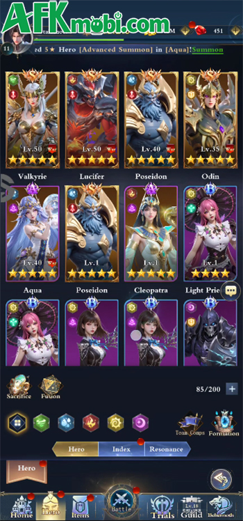 Dawn Gods game đấu tướng chiến thuật màn hình dọc với chủ đề đa thần thoại 1