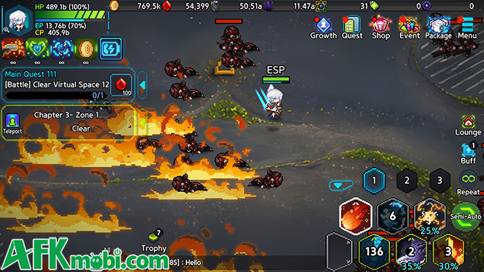 ESP Heroes game nhập vai nhàn rỗi cho người chơi phát triển anh hùng siêu năng 0