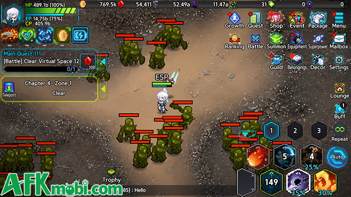 ESP Heroes game nhập vai nhàn rỗi cho người chơi phát triển anh hùng siêu năng 1