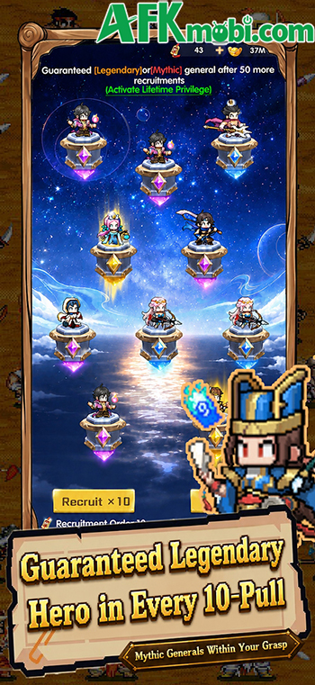 EZ PZ: Byte Heroes game idle thẻ tướng lấy đề tài Tam Quốc với phong cách đồ họa pixel 1