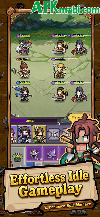 EZ PZ: Byte Heroes game idle thẻ tướng lấy đề tài Tam Quốc với phong cách đồ họa pixel 4