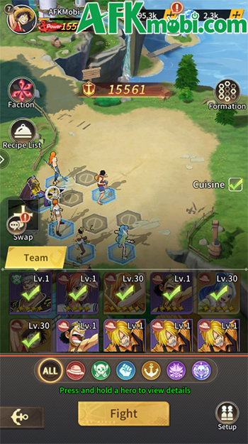 Grand Voyage: Pirate King game đấu tướng rảnh tay màn hình dọc lấy chủ đề One Piece 1