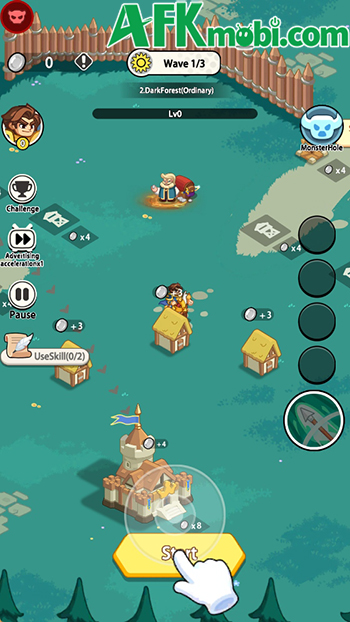 Gầy dựng căn cứ đồng thời bảo vệ nó trước các đợt kẻ thù trong game Kingdom Hero Defense 0 Gầy dựng căn cứ đồng thời bảo vệ nó trước các đợt kẻ thù trong game Kingdom Hero Defense 0