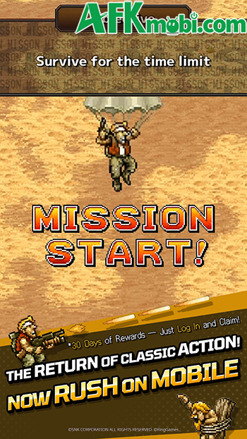 METAL SLUG RUSH game hành động sinh tồn roguelike đơn giản lấy chủ đề Metal Slug 1
