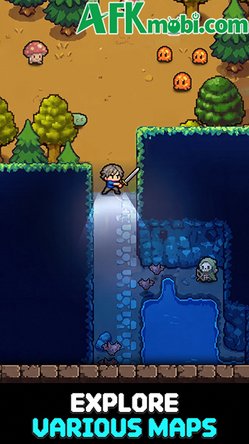 Thu thập tài nguyên, chế tạo trang bị đồng thời sinh tồn trong một thế giới pixel tại Mine Hero 0