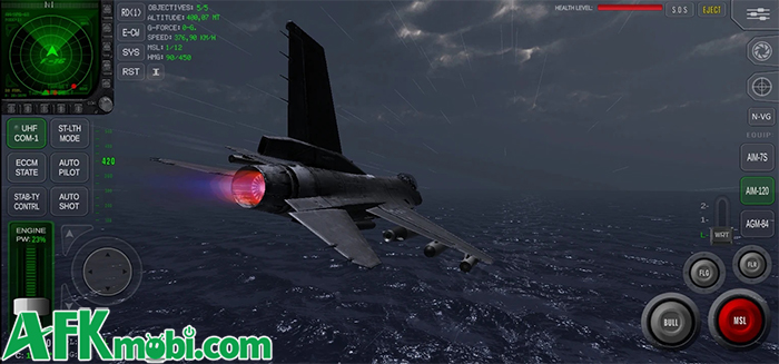 Điều khiển phi cơ chiến đấu hiện đại trong game mô phỏng Modern Jet Fighter: Air Combat 1 Điều khiển phi cơ chiến đấu hiện đại trong game mô phỏng Modern Jet Fighter: Air Combat 1