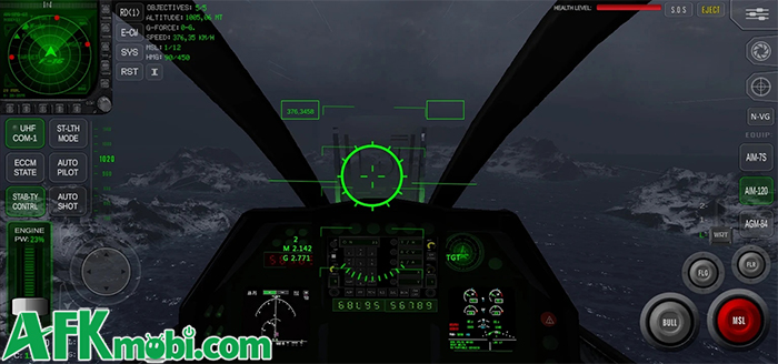 Điều khiển phi cơ chiến đấu hiện đại trong game mô phỏng Modern Jet Fighter: Air Combat 2 Điều khiển phi cơ chiến đấu hiện đại trong game mô phỏng Modern Jet Fighter: Air Combat 2