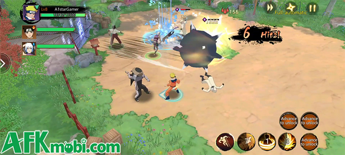 Ninja: Blade & Jutsu game hành động kết hợp sưu tầm tướng xây tổ đội lấy chủ đề Naruto 2