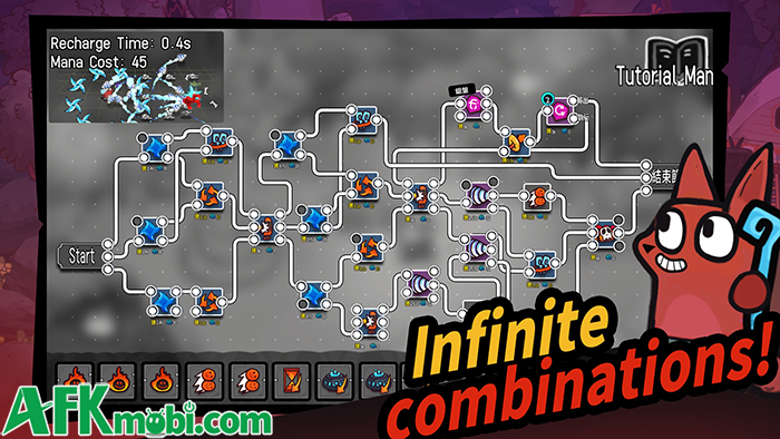 Path of Spellcraft game hành động 2D với cơ chế độc đáo cho phép liên kết kỹ năng 4