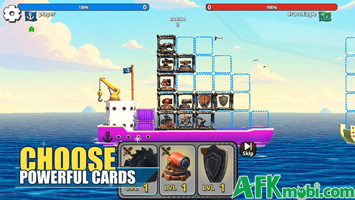 Sắp xếp các mô-đun lên tàu để chuẩn bị cho các vòng đấu tự động với Ship Clash: Pirate Defense 1