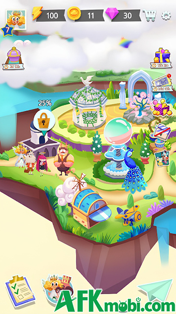 Trang trí những hòn đảo lơ lửng giữa trời trong game giải đố Sky Island: Merge & Story 2