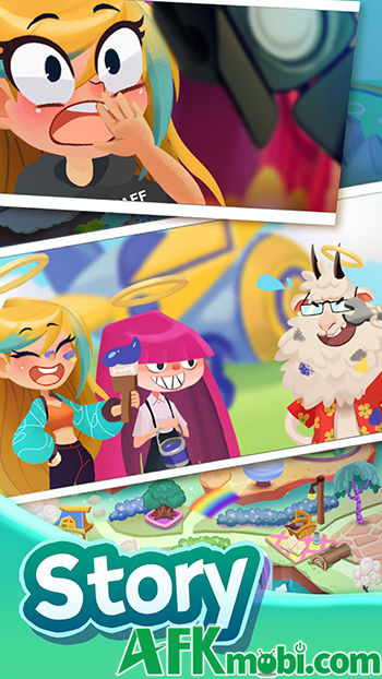 Trang trí những hòn đảo lơ lửng giữa trời trong game giải đố Sky Island: Merge & Story 4