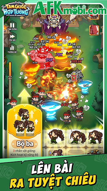 Tam Quốc Hợp Tướng game phòng thủ với cơ chế hợp nhất kết hợp xếp bài lấy chủ đề Tam Quốc 0