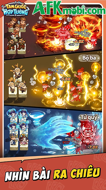 Tam Quốc Hợp Tướng game phòng thủ với cơ chế hợp nhất kết hợp xếp bài lấy chủ đề Tam Quốc 2