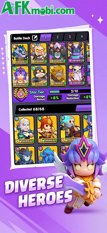 Gầy dựng dàn anh hùng trong các trận đấu chiến thuật cờ tự động tại game Tap Troop: Dash TD 1