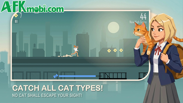 Chạy thu thập những chú mèo trong game casual endless runner Touch That CAT! 1