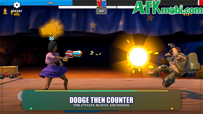 Chọn món đồ chơi để sử dụng trong những trận chiến đối kháng tại Toy Brawlers: Arena Fight 1