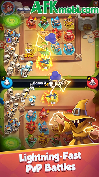 So tài phòng thủ lẫn may mắn với những người khác trong Turbo Rush PvP Tower Defense 0