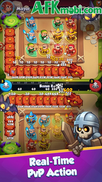 So tài phòng thủ lẫn may mắn với những người khác trong Turbo Rush PvP Tower Defense 1