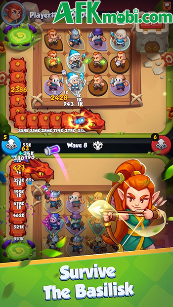 So tài phòng thủ lẫn may mắn với những người khác trong Turbo Rush PvP Tower Defense 3