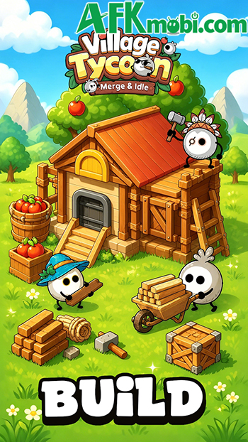 Phát triển bộ lạc một cách đơn giản trong game casual Village Tycoon: Merge & Idle 0