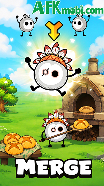 Phát triển bộ lạc một cách đơn giản trong game casual Village Tycoon: Merge & Idle 1