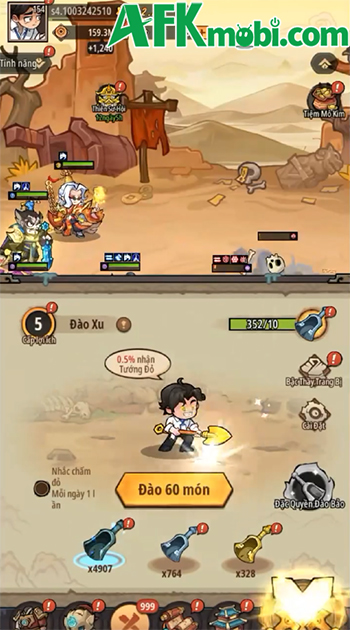 Anh Hùng, Chạy Mau game idle thẻ tướng với chủ đề Tam Quốc kết hợp đạo mộ 1