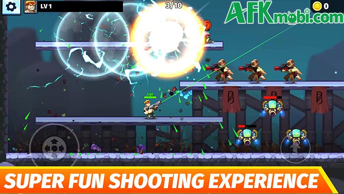 Chiến đấu vượt qua hàng loạt các khu vực trong Auto Hero: Auto-Shooting Game 1