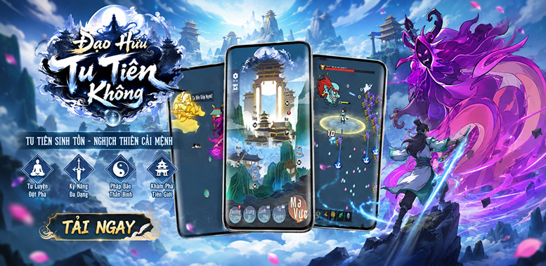 Đạo Hữu Tu Tiên Không game hành động sinh tồn roguelike đơn giản lấy chủ đề tiên hiệp