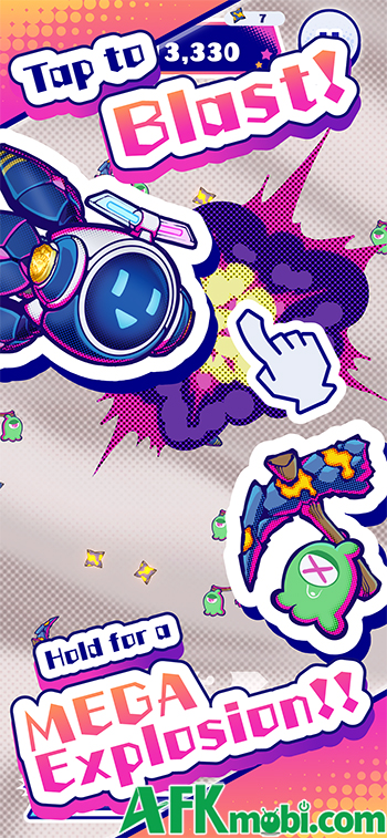 Ngăn chặn những kẻ xấu đào bới mảnh vỡ không gian trong game Explosion! ROBOBOM 1
